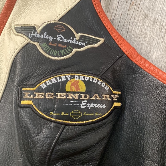 Genuine Vintage HARLEY DAVIDSON Leather Halter Vest M - Picture 5 of 11